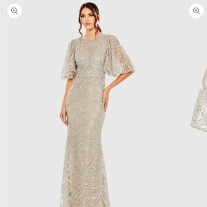 Mac Duggal Silver Gown